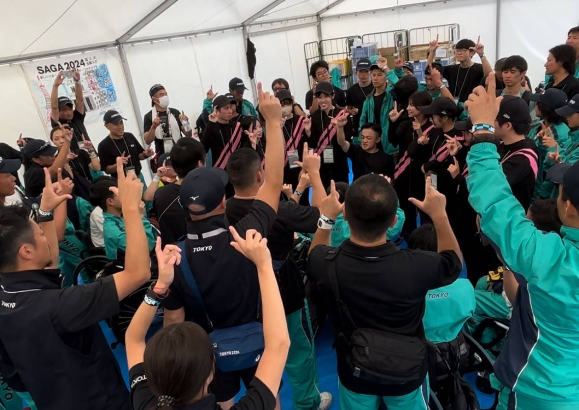 全国障害者スポーツ大会、選手団サポーターとしてボランティアをしま