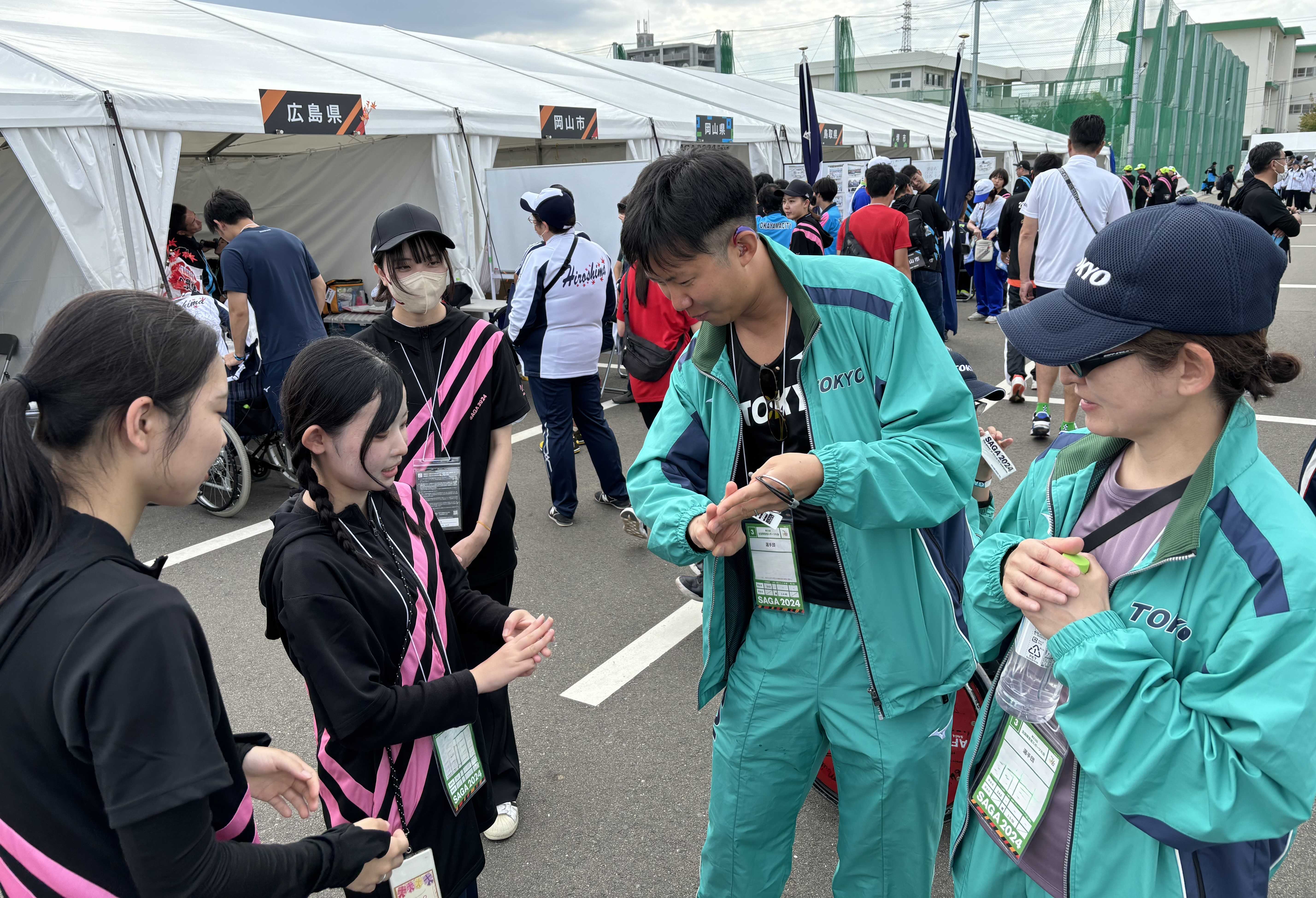 全国障害者スポーツ大会、選手団サポーターとしてボランティアをしま